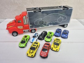 Camion transportador con 9 autitos 